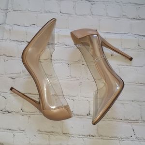 Shoedazzle Nude Cinderella pumps